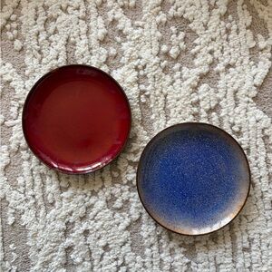 Jade Snow Wong Enameled Copper Pin Dish Plate Bowl San Francisco X2